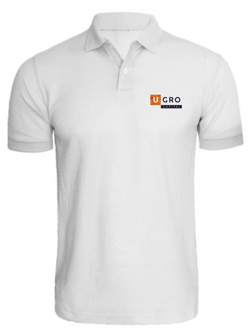 Premium 230 GSM Poly-Cotton Polo T-Shirt – Custom UGRO DTF Branding (Pocket & Sleeve)