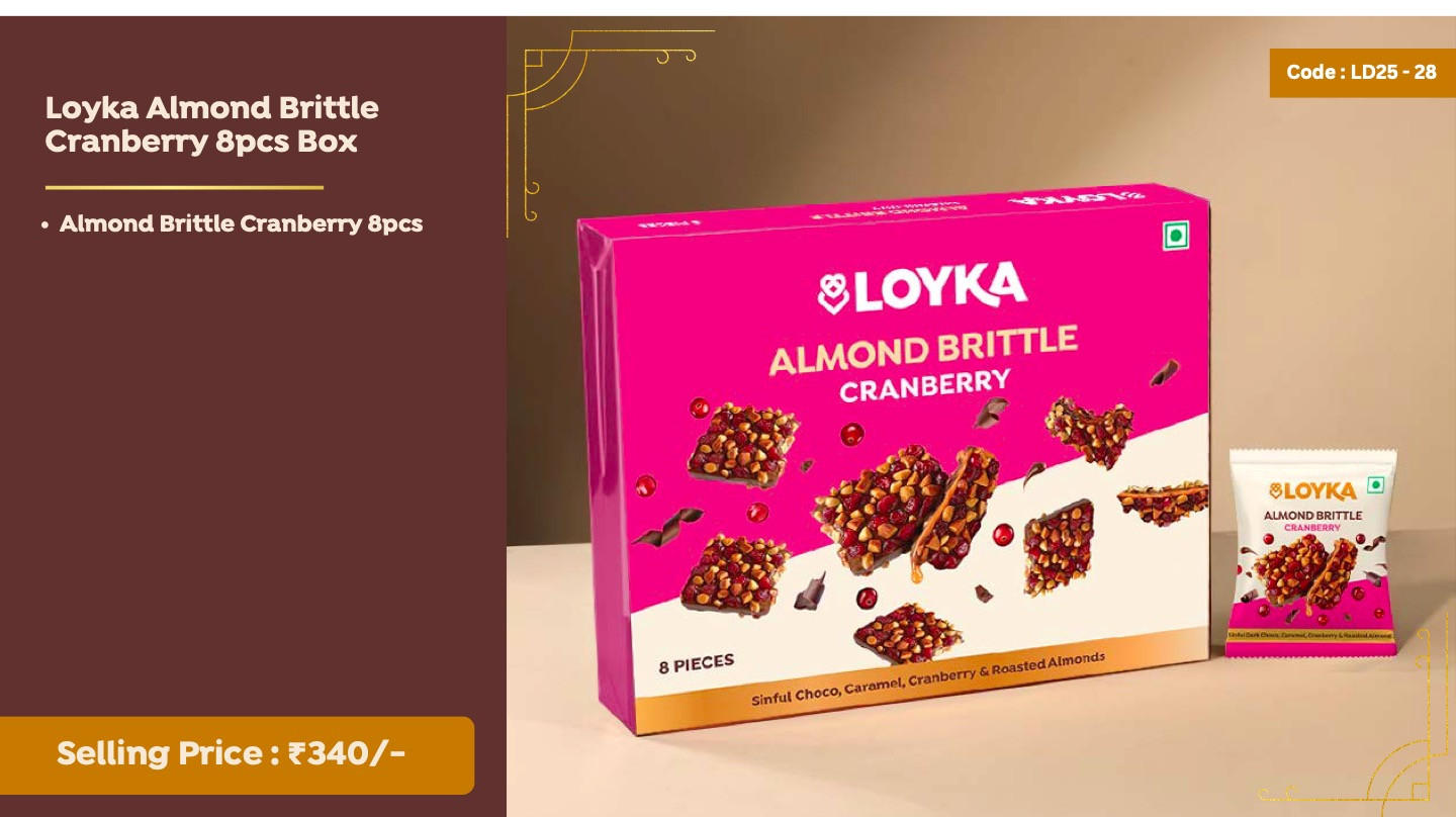 Loyka Almond Brittle Cranberry 8pcs Box